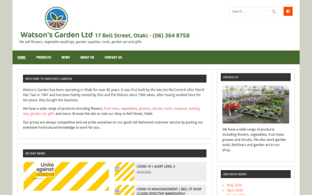 Watsons Garden | Family owned and operated in Otaki since 1966